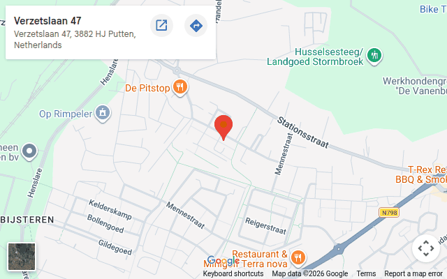 Locatie van Schoonheidssalon Touch of Nature op de kaart: Verzetslaan 47 in Putten